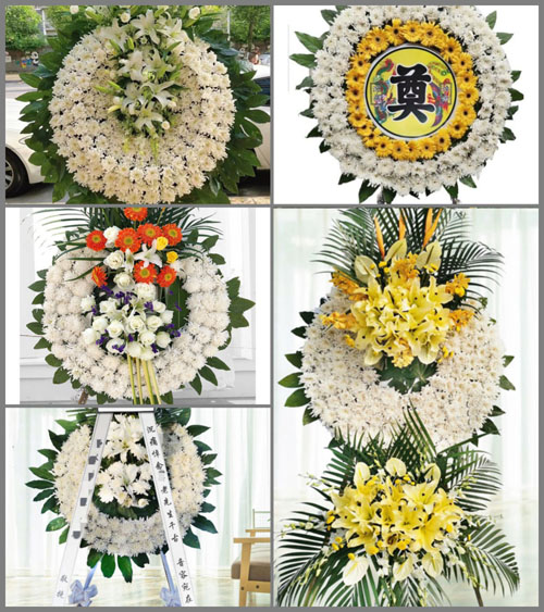 山东青岛平度市旧店镇水磨涧村花圈速递